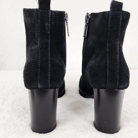 Blondo Rapha Black Suede Waterproof Bootie with zip and chunky heel. EUC 6.5M - Picture 7 of 10